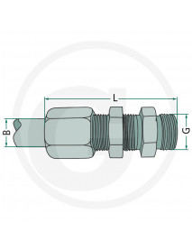 Priechodné prepážkové skrutkovanie -/10 mm